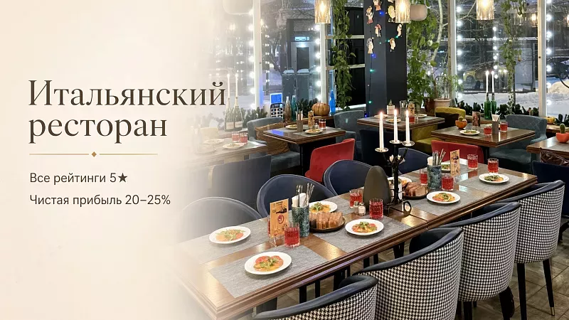 Готовый бизнес. Ресторан, прибыль 500 000 ₽