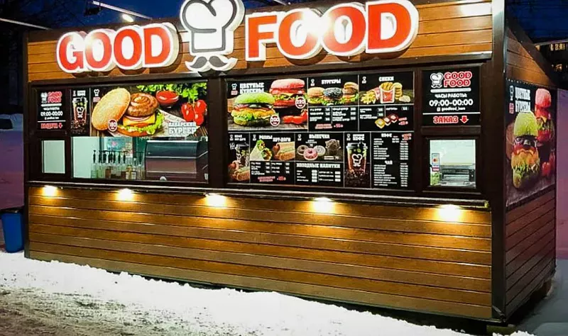 Киоск по продаже шаурмы, выпечки, тортов в ТЦ
